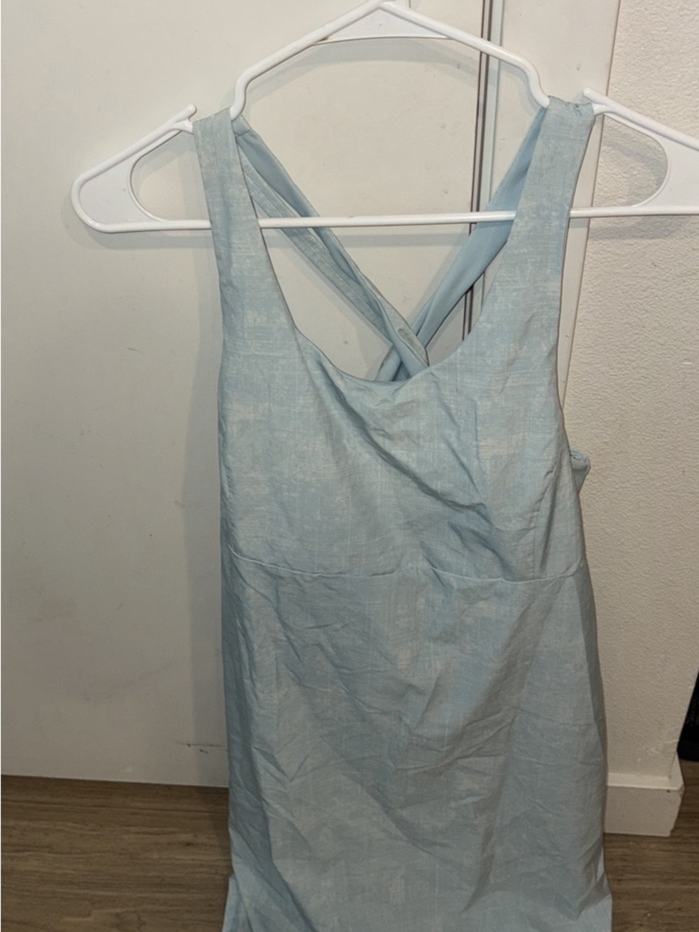 Light Blue Crossback Linen Dress